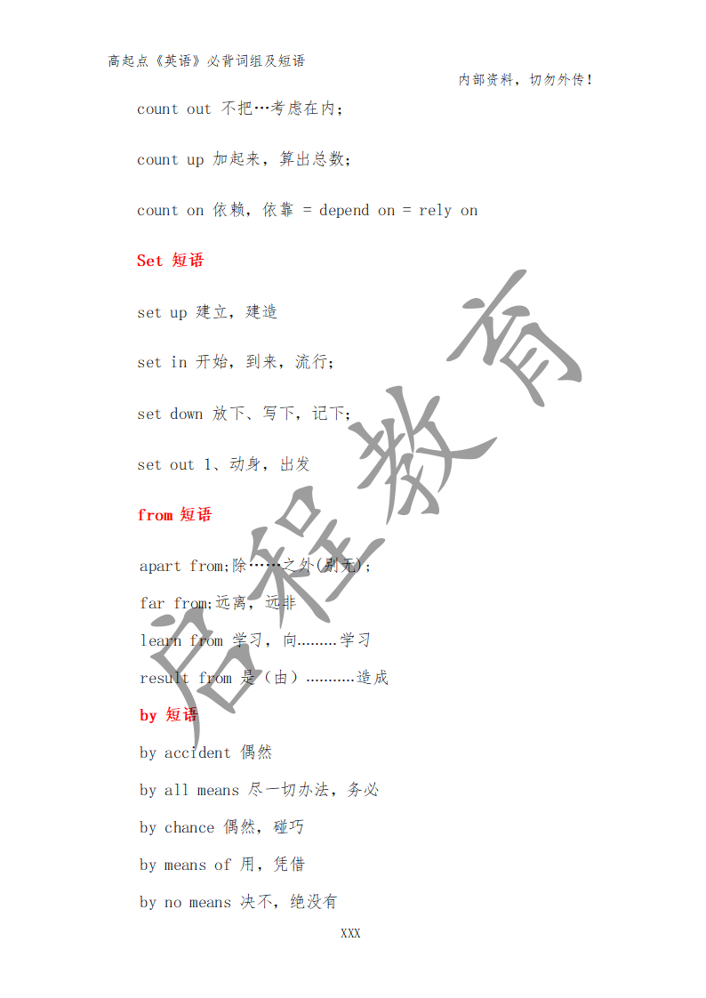 高起點《英語》必背詞組及短語（理）(圖21)