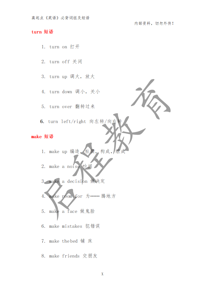 高起點《英語》必背詞組及短語（理）(圖1)