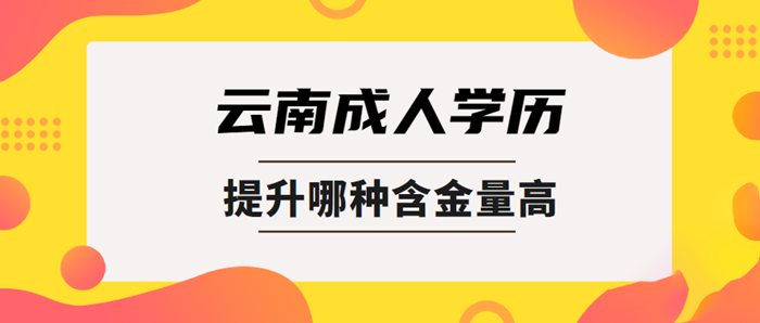 在云南提升學(xué)歷哪種含金量高？(圖1)